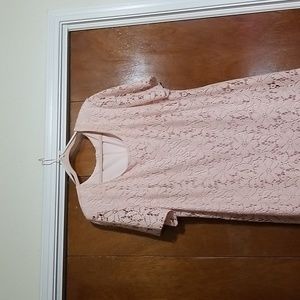 PINK CROCHET Dress Plus Size